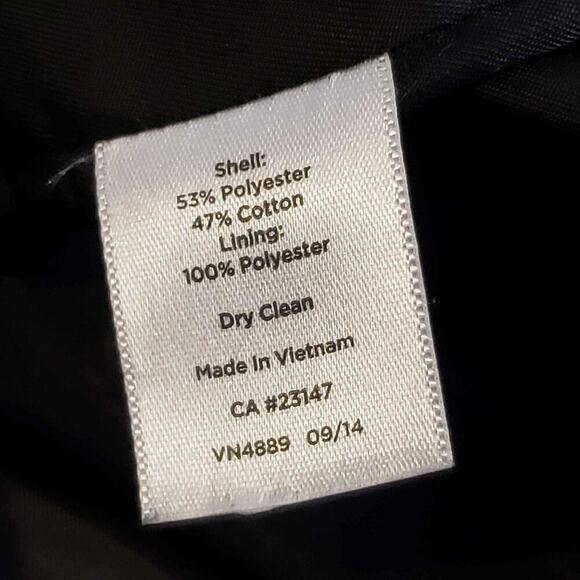 Talbots Blazer Jacket Women’s Size 10 Black Open Front Stretch Lined Floral - Picture 6 of 7